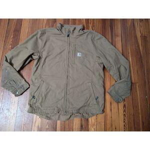 Carhartt Tan Mens Large Tall Distressed Jacket